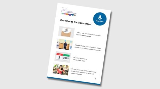 A thumbnail image of the Our Health Still Counts Open Letter in Easy Read.